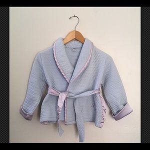 La Perla girls cotton bed jacket made in Italy 6A
